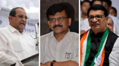 विखे पाटील-संजय राऊत-बाळासाहेब थोरात