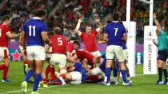 Wales try at the end