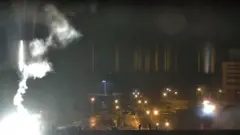 欧州最大のザポリッジャ原発に対する攻撃を捉えた監視カメラ映像