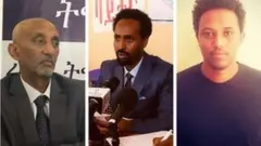 ዶ/ር ኣረጋዊ በርሀ (ትዴፓ)፡ ኣይተ ኪዳነ ኣመነ (ባይቶና)፡ ኣይተ ጸጋዘኣብ ፍሰሃየ (ሳወት)