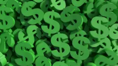 Signos de dólar de color verde