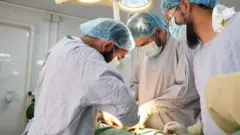 Doctors treated an injured person