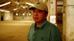 因家具工廠外遷東南亞而失業的工人任文兵（Ren Wenbing，音譯）