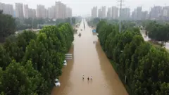 Çin'de sel