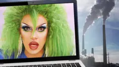 流媒體越來越普遍，消耗的能源也越來越多（Credit: BBC）