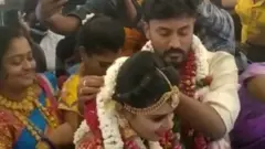 கொரோனா காட்டுபட்டில் இருந்து தப்ப நடுவானில் திருமணம் செய்த மதுரை தம்பதி
