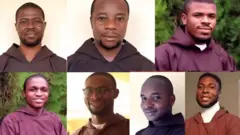 Foto collage of di seminarians wey die for Obudu ranch accident