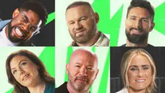 BBC pundits World Cup predictions, clockwise from top left: Micah Richards, Wayne Rooney, Olivier Giroud, Steph Houghton, Alan Shearer and Rachel Corsie