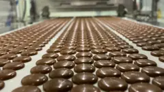 Linha de produção da Foreverland chocolates