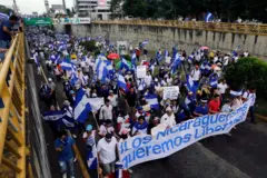 Protestos em Manágua, em 2018