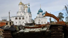 Бошотулган Святогорскиде талкаланган орус танкы