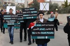 Израилде терроризм үчүн соттолгон палестиналыктарды өлүм жазасына тартуу боюнча талаштуу мыйзам кабыл алынды