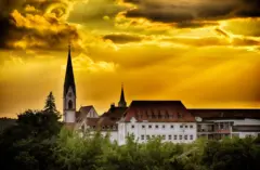 Panorámica de Herzogenaurach al atardecer