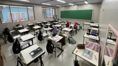 Sala de aula da Escola Municipal João de Zorzi