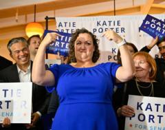 Một ứng cử viên Thượng viện Hoa Kỳ cũng từ Đảng Dân chủ, bà Katie Porter