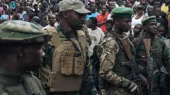 Soldats du M23 dans la ville de Goma, dans l'est de la République démocratique du Congo