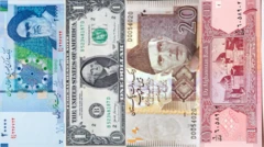 د افغانستان، ایران، پاکستان پولي واحدونه او امریکايي ډالر