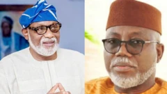 Gómìnà Akeredolu àti igbákejì rẹ̀ Lucky Aiyedatiwa