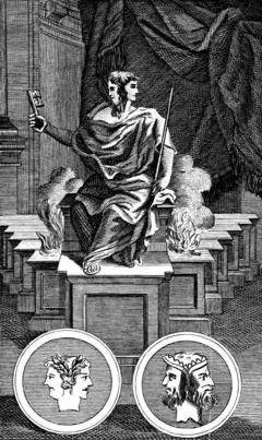Una ilustración del dios romano Jano