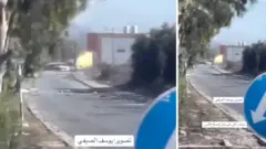 فيديو تم التحقق منه يظهر دبابة تطلق النار على سيارة على الطريق جنوب مدينة غزة