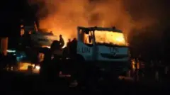 Imodoka ya ONU irimo gushya