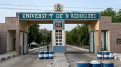 Foto of University of Maiduguri (UNIMAID) gate.
