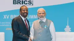 ጠቅላይ ሚኒስትር ዐቢይ ከህንዱ መሪ ጋር 