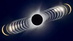 صورة توضيحية لدرجات الكسوف.