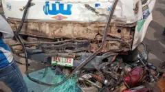 Ọkọ àti ọkada to ni ijamba