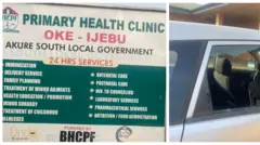 Patako akede ile iwosan naa ati ọkọ ọkan lara awọn oṣiṣẹ ile iwosan naa ti wọn fọ gilaasi rẹ