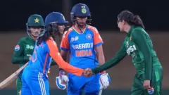 India and Pakistan at the 2024 Women's T20 World Cup in Dubai