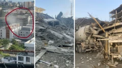 Foto of di collapsed building 