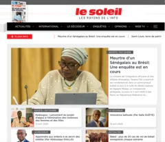 Página de site em francês