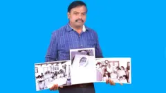 Richard menunjukkan foto nenek moyangnya.