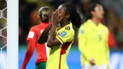 Linda Caicedo lamenta una ocasión perdida.