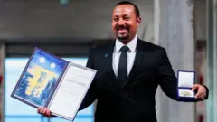 Ministira Muummee Abiy Ahimad badhaasa Noobiil Nagaa wayita fudhatan
