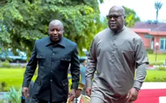 Perezida Ndayishimiye na mugenziwe Felix Tshisekedi