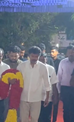 ஆர்பி சௌத்ரி உடலுக்கு தவெக தலைவர் விஜய் அஞ்சலி