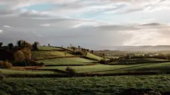 Uma paisagem de montanhas e natureza