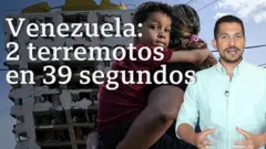 Fachada de un edificio destruido por los terremotos en Venezuela. 