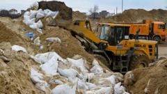 Временный склад песка в Воскресенском