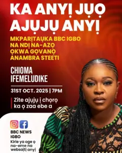 Chioma Ifemeludike bụ onye ji ọkọlọtọ African Action Congress (AAC) azọ ọkwa Gọvanọ na ntuliaka a ga-eme na Nọvemba 8, 2025.
