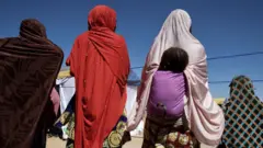 .Women backing camera