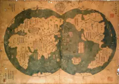 Um mapa supostamente criado em 1418.