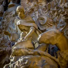 A Fachada da Natividade, obra de Gaudí dedicada ao nascimento de Jesus