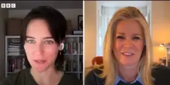 Kyla Scanlon e Katty Kay durante entrevista
