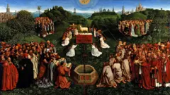 Panel de la adoración del Cordero Místico