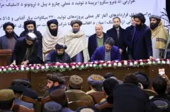 کابل کې د برېښنا د پروژې د تړون لاسلیکولو شېبه