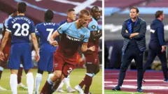 Frank Lampard ati awọn agbabọọlu Chelsea pẹlu West Ham