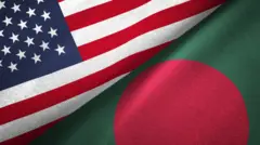 যুক্তরাষ্ট্র ও বাংলাদেশের পতাকা